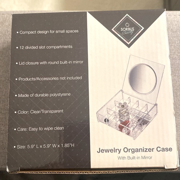 sorbus beauty Jewelry - Sorbus Jewelry organizer case with built in mirror.